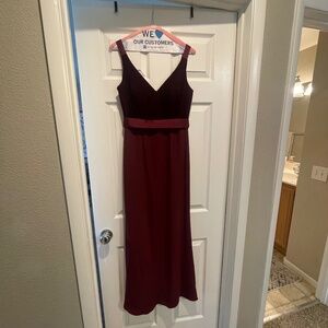 Burgundy evening gown